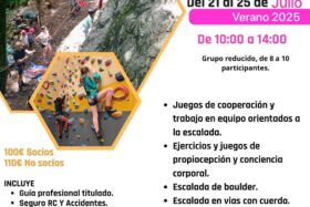 Campus de verano de escalada para niños, Julio 2025